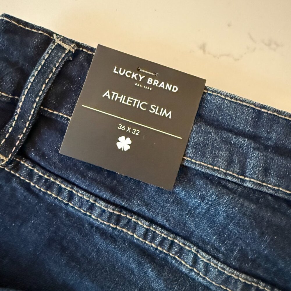 NWT Men's Lucky Brand Athletic Slim Jeans (36 x32) - Picture 5 of 7